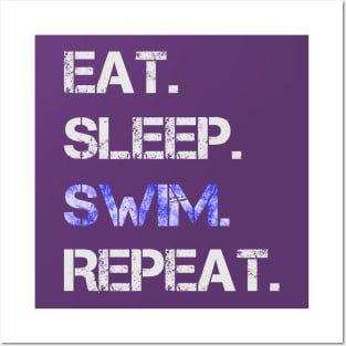 Eat Sleep Swim Repeat Posters and Art